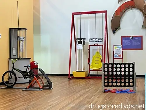 A hydraulic chair lift at the Children's Museum of Wilmington.