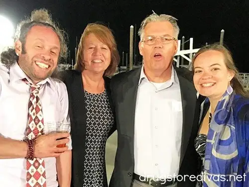 Two men and two women dressed up at Yachtventure in Wilmington, NC.