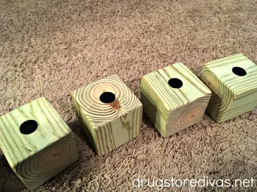 Spend more time playing outdoors when you make these DIY Yard Dice. They're perfect for Yardzee. Get the tutorial at www.drugstoredivas.net.