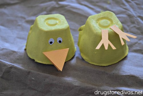 A super cute and simple DIY Easter decoration is this DIY Egg Carton Chicken. Get the tutorial at www.drugstoredivas.net.