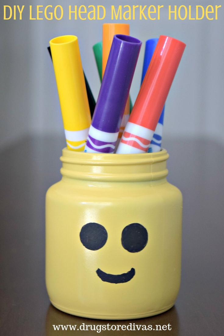 42 LEGO Crafts and Activities for Kids for Endless Fun featured by top US lifestyle blogger, Marcie in Mommyland: Making this DIY LEGO Head Marker Holder is a great way to celebrate the release of The LEGO Movie 2: The Second Part. Get the tutorial on www.drugstoredivas.net. | lego crafts ideas