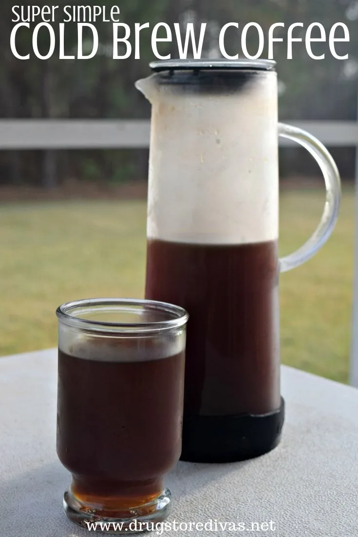 Learn how to make cold brew coffee at home with this Super Simple Cold Brew Coffee recipe on www.drugstoredivas.net.