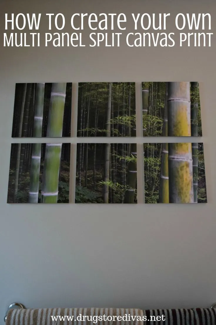 Making a Multi Panel Canvas Print from your own image is pretty simple. Just follow this tutorial from www.drugstroredivas.net.