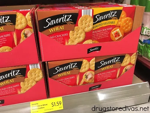A box of crackers in a store.