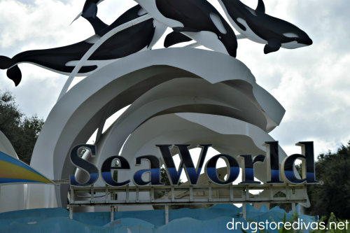 The SeaWorld sign in SeaWorld Orlando.