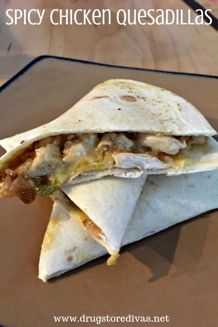 Spicy Chicken Quesadillas on a plate.