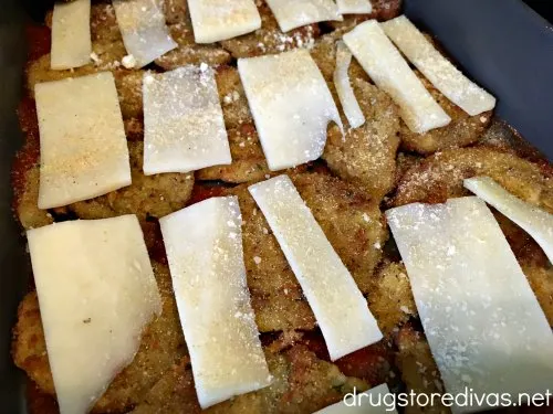 Traditional Eggplant Parmesan is a labor of love. Frying is a bit of work, but it's worth it. Get the recipe at www.drugstoredivas.net.