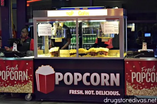 A kiosk selling popcorn at the Crown Complex in Fayetteville, North Carolina.