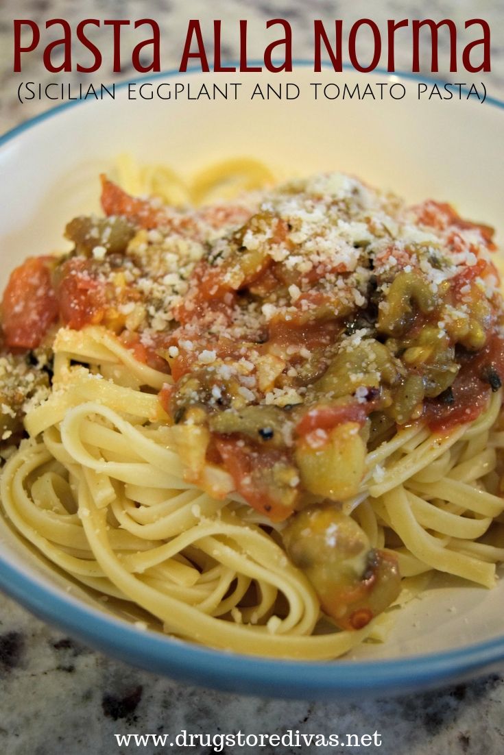 Pasta Alla Norma in a bowl.