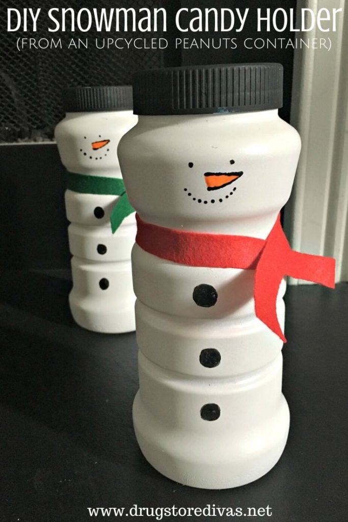 Two homemade painted snowmen.