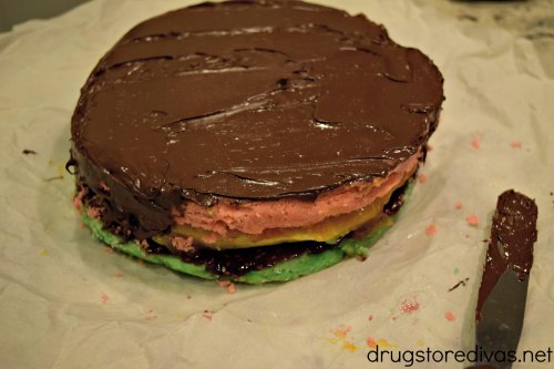 This Italian Rainbow Cookies Cake is sure to impress everyone. And it's definitely worth the effort! Get the recipe at www.drugstoredivas.net.