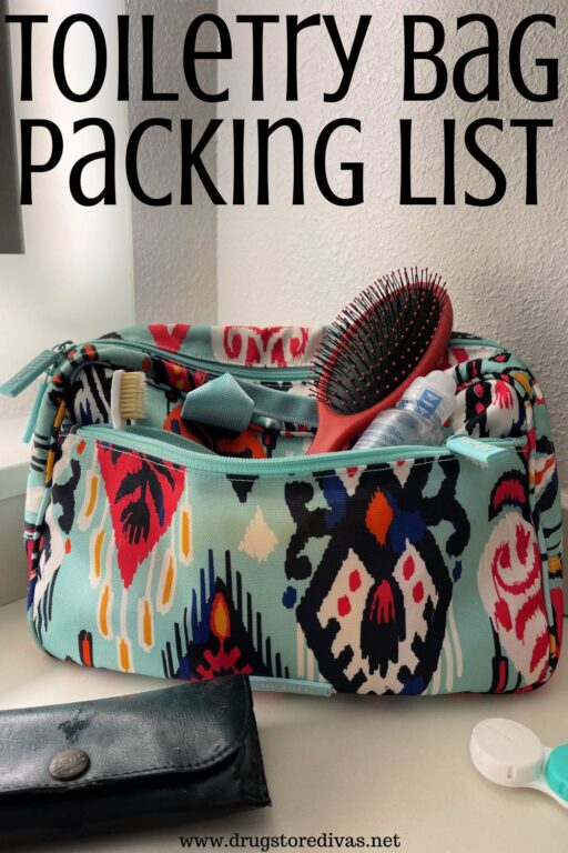 Toiletry Bag Packing List Drugstore Divas