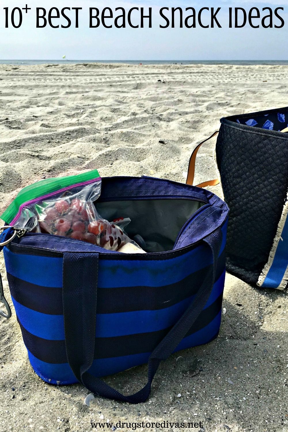 Planning a trip to the beach? Don't pack potato chips! Check out these 10+ Best Beach Snack Ideas that you can pack instead (from www.drugstoredivas.net).