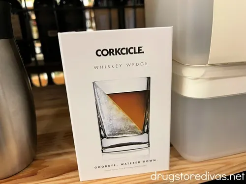Have a cocktail lover on your shopping list? Need a gift for a home mixologist? This list from www.drugstoredivas.net has you covered. A Corkcicle Whiskey Glass in a package on a shelf.