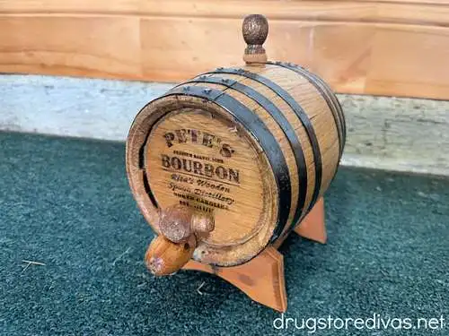 A mini oak aging barrel.