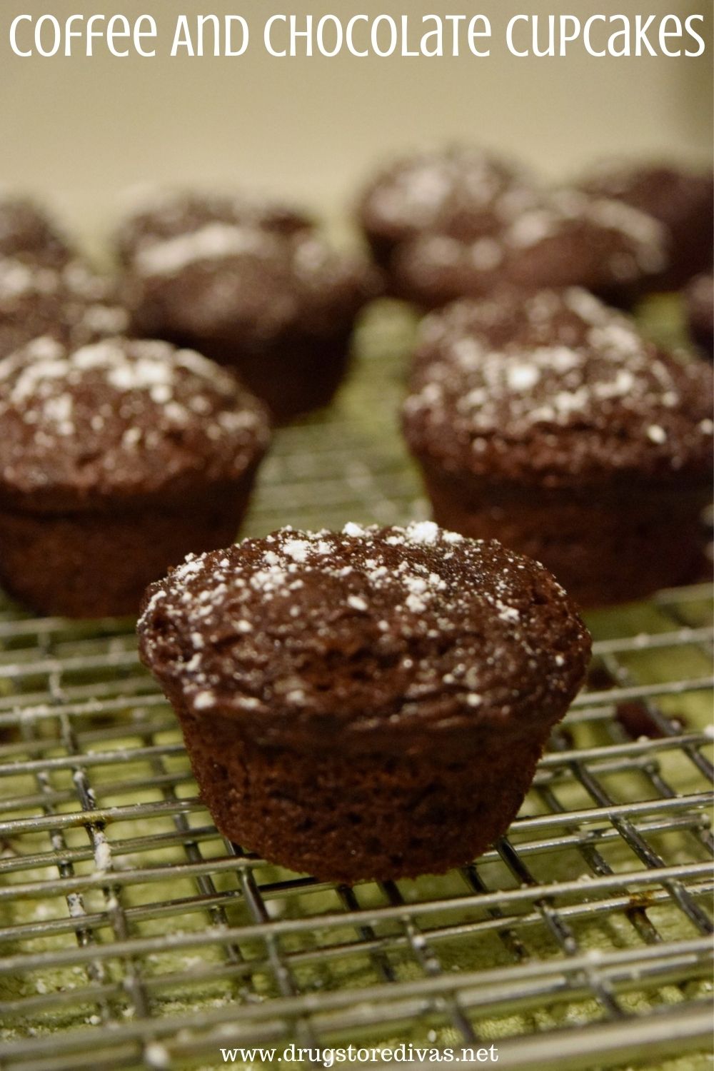These coffee and chocolate cupcakes are only 3 ingredients -- and have a full cup of coffee in the batter. Get the recipe at www.drugstoredivas.net.
