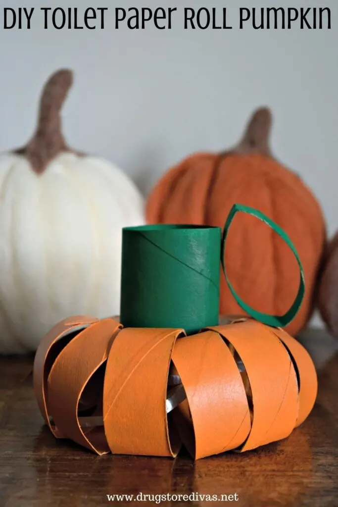 Toilet Paper Roll Pumpkin craft.
