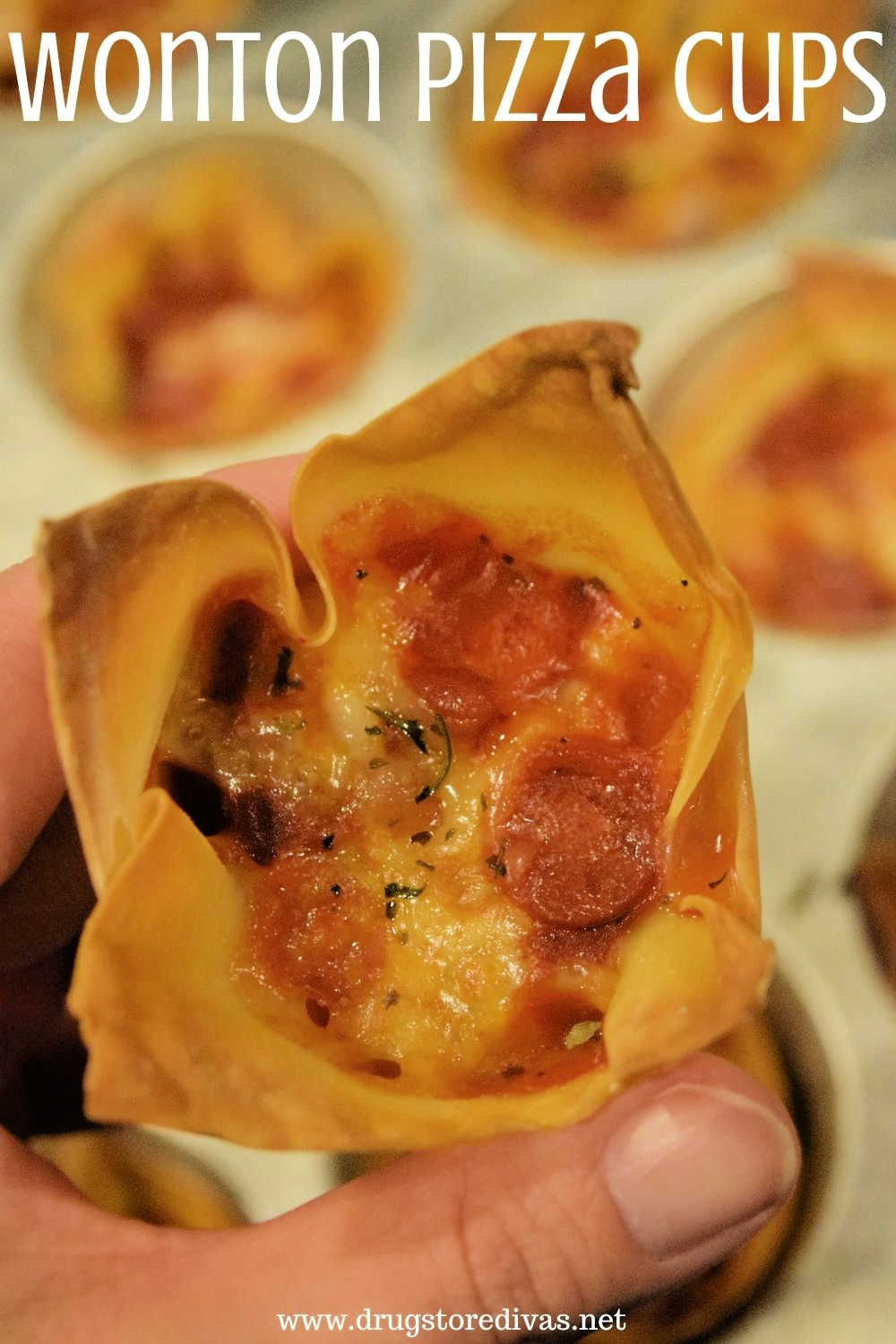 Wonton Pizza Cups Recipe Drugstore Divas