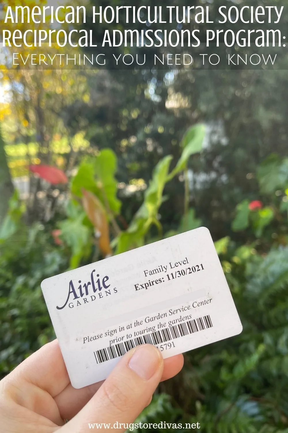 If you like botanical gardens, the American Horticultural Society Reciprocal Admissions Program is for you. Find out everything you need to know on www.drugstoredivas.net.