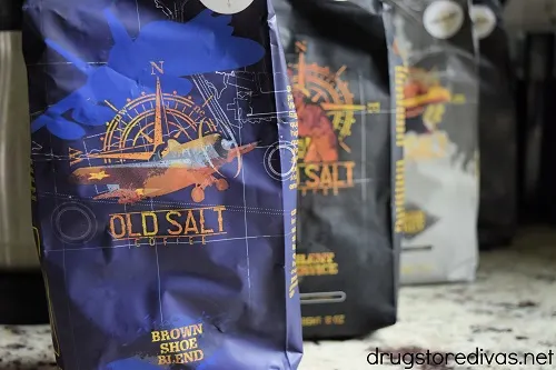 Three bags of Old Salt Coffee.