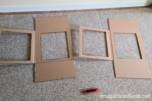 Cut up cardboard boxes.