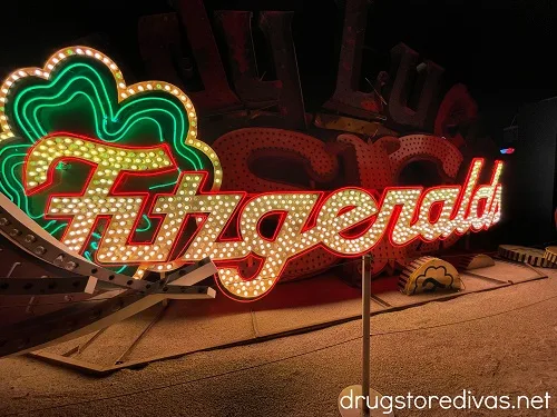 Fitzegeralds Las Vegas sign displayed at The Neon Museum Las Vegas.