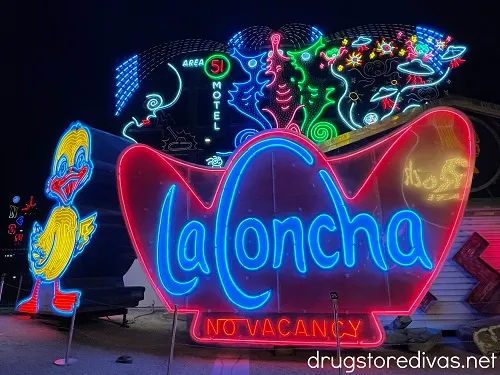 La Concha hotel sign displayed at The Neon Museum Las Vegas.