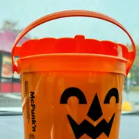 A McPumpkin bucket from McDonald's with the words 
