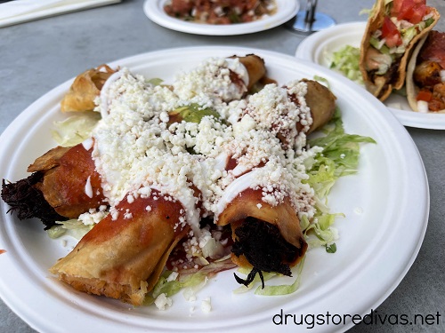 A plate of flautas at Pinches Tacos in Downtown Las Vegas.