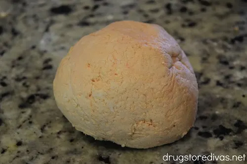 Orange dough ball.