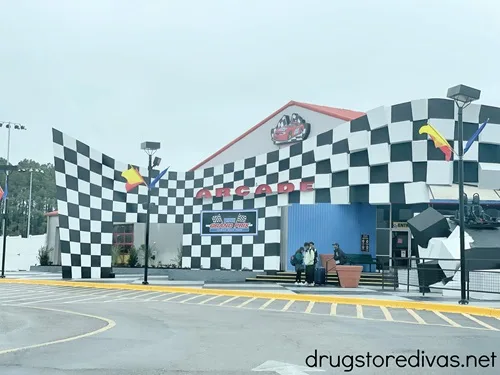 The outside of the Broadway Grand Prix racetrack at Broadway At The Beach in Myrtle Beach, SC.