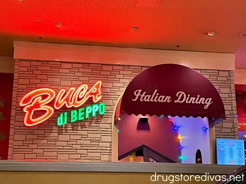 The outside of a Buca Di Beppo restaurant.