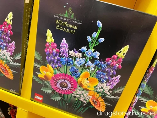 Packages of LEGO Flowers building sets.