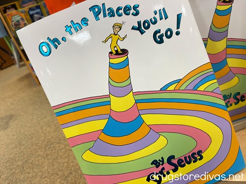 Oh, The Places You'll Go book by Dr Seuss.