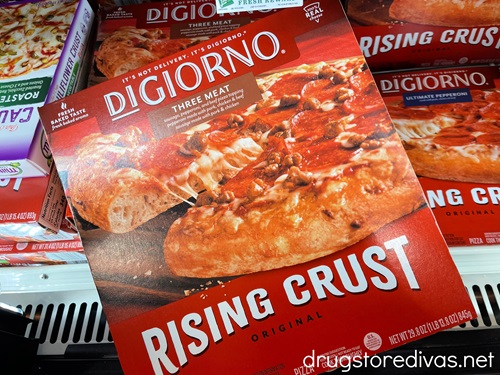 Boxes of frozen DiGiorno Pizza.