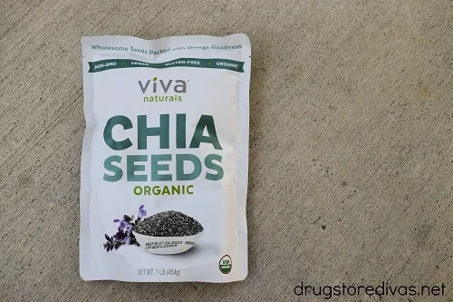 A bag of Viva Naturals Chia Seeds.