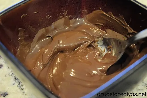 Melted chocolate in a bowl.