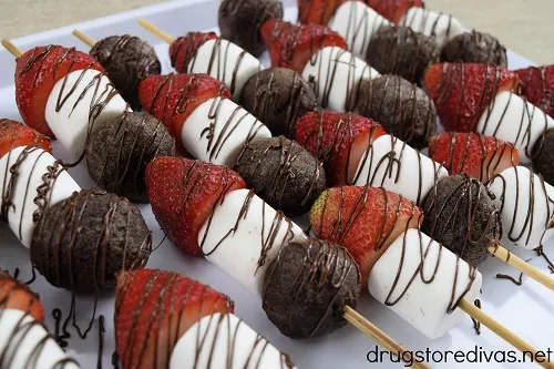 Chocolate Strawberry Dessert Kabobs.