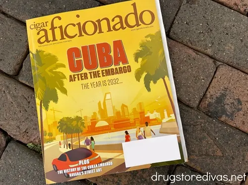 A copy of Cigar Aficionado magazine.