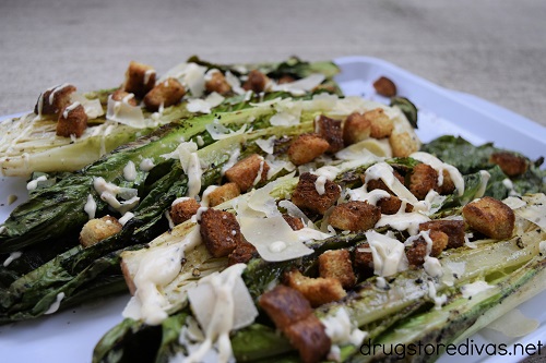 Grilled Caesar Salad with homemade grilled croutons.