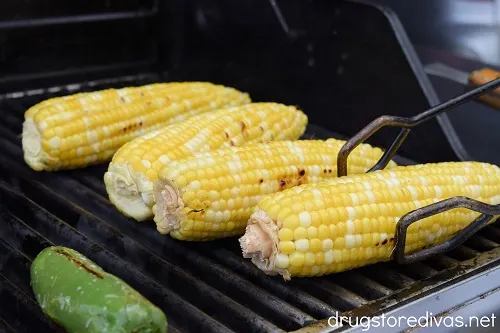 Corn and jalapeno on the grill.