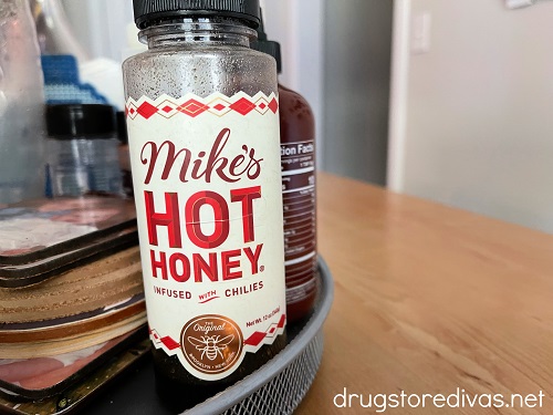 A bottle of Mike's Hot Honey.
