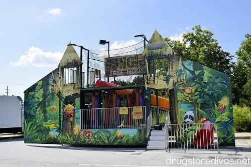 A carnival fun house.