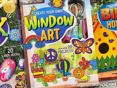 A Create Your Own Window Art box on the shelf.