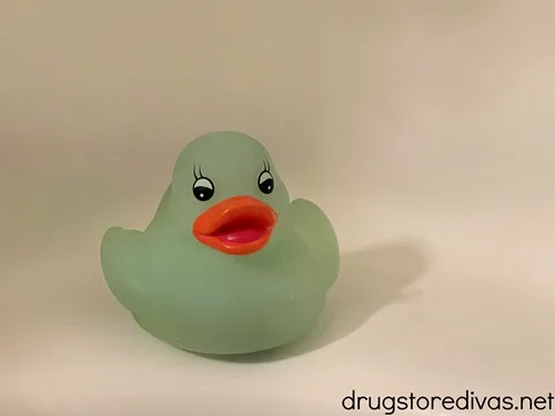 A glow in the dark rubber ducky.