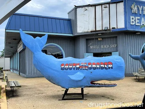 A whale statue at South of the Border, SC.