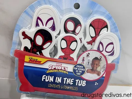 A package of Spidey and Friends bath toys.