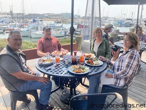 Four people eating at Cafe Marina in Eureka, CA.