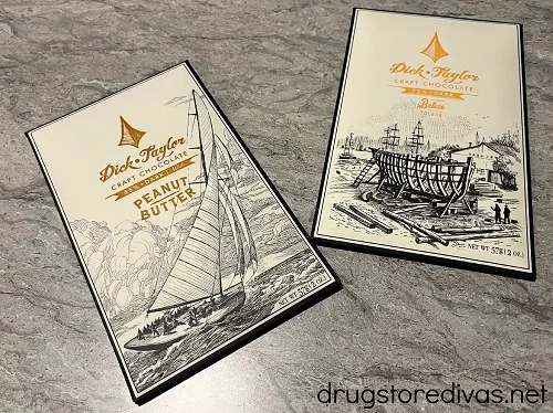 Two Dick Taylor Craft Chocolate bars.