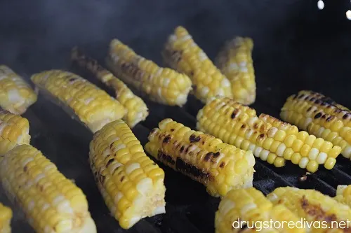 Corn ribs on a grill.